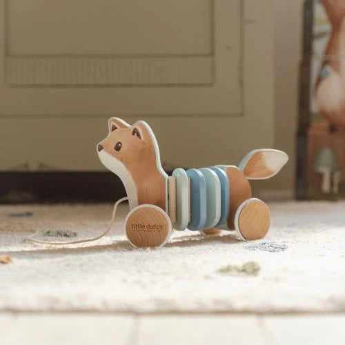 Дървена Играчка за Дърпане Лисичка Forest Friends
