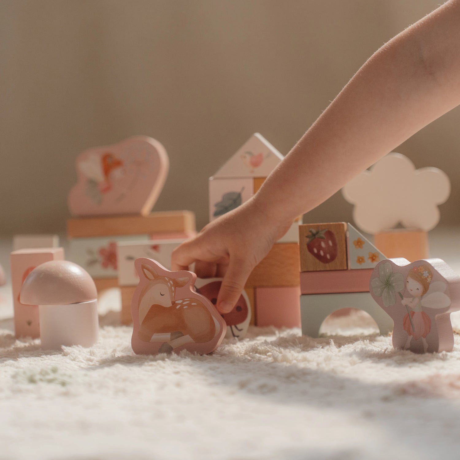 Дървени Кубчета в Кутия Fairy Garden