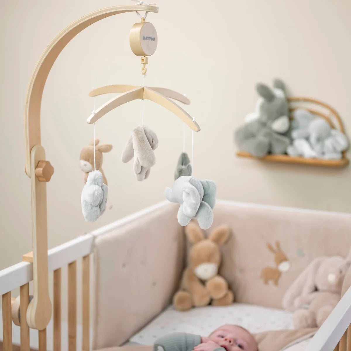 Mузикална въртележка Soft Colors Nattou LouLou